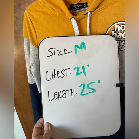 No Bad Days Hoodie Yellow Gray Blue Miss Chievous Women’s Medium - Picture 7 of 7